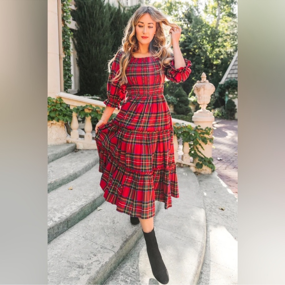 Ivy City Madeline dress in holiday plaid